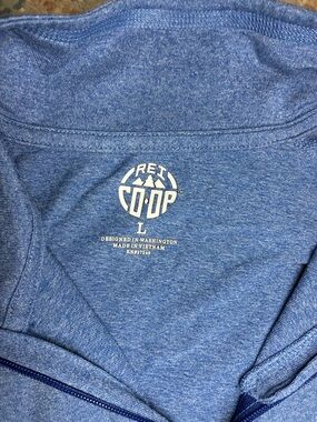 REI Co-op Blue 1/4 Zip Workout Top